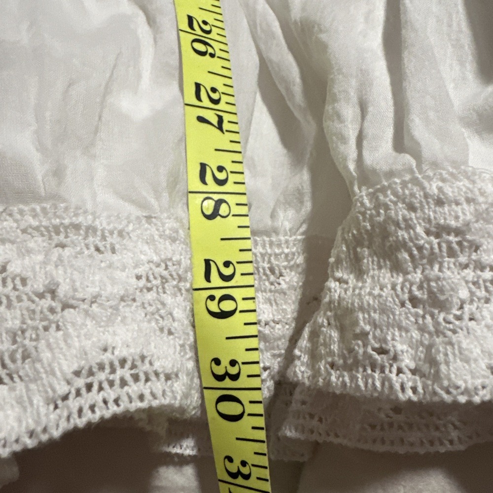 Studio West Apparel White Rayon Tiered Maxi Skirt PS Prairie Bohemian Petite Sm - Picture 6 of 12